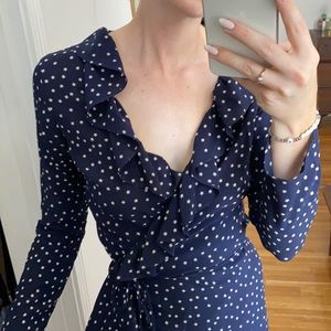 Realisation Par — Navy Wrap dress